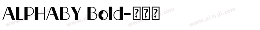 ALPHABY Bold字体转换